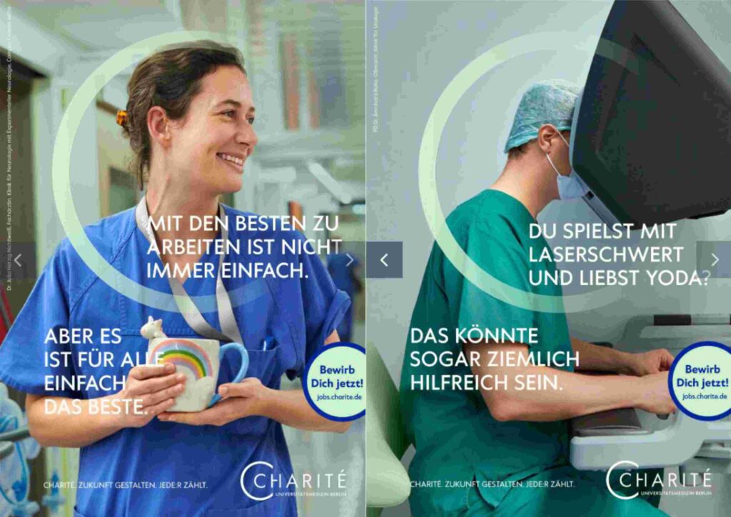 Charité Kampagne Fachkräfte Gesundheitswesen